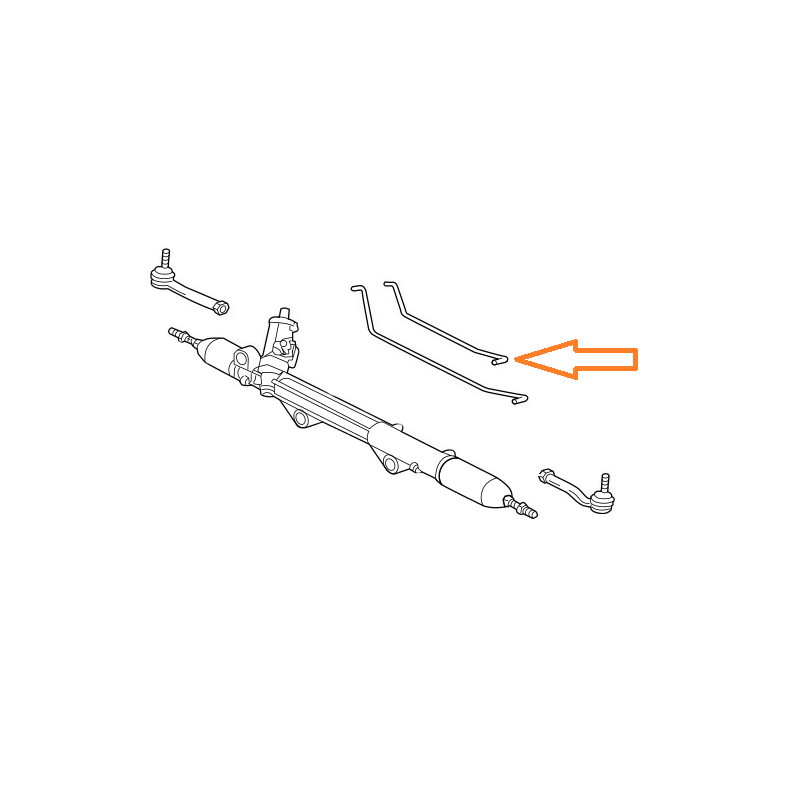 Thumbnail: Steering Rack Transfer Pipe (Short) Jaguar F-Type LHD (2013-16) - XR830012