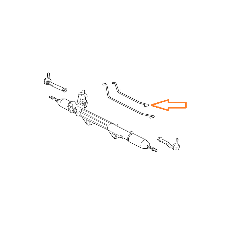 Thumbnail: Steering Rack Transfer Pipe (Short) Jaguar XJ RHD (2003-09) - XR830011