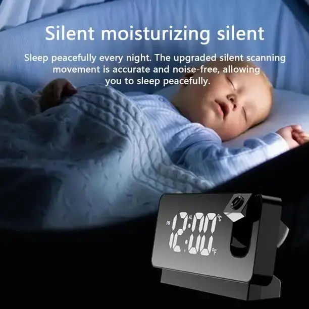 Thumbnail: Digital Projection Alarm Clock with LED Mirror Display