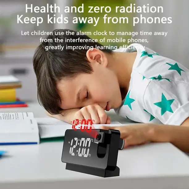 Thumbnail: Digital Projection Alarm Clock with LED Mirror Display