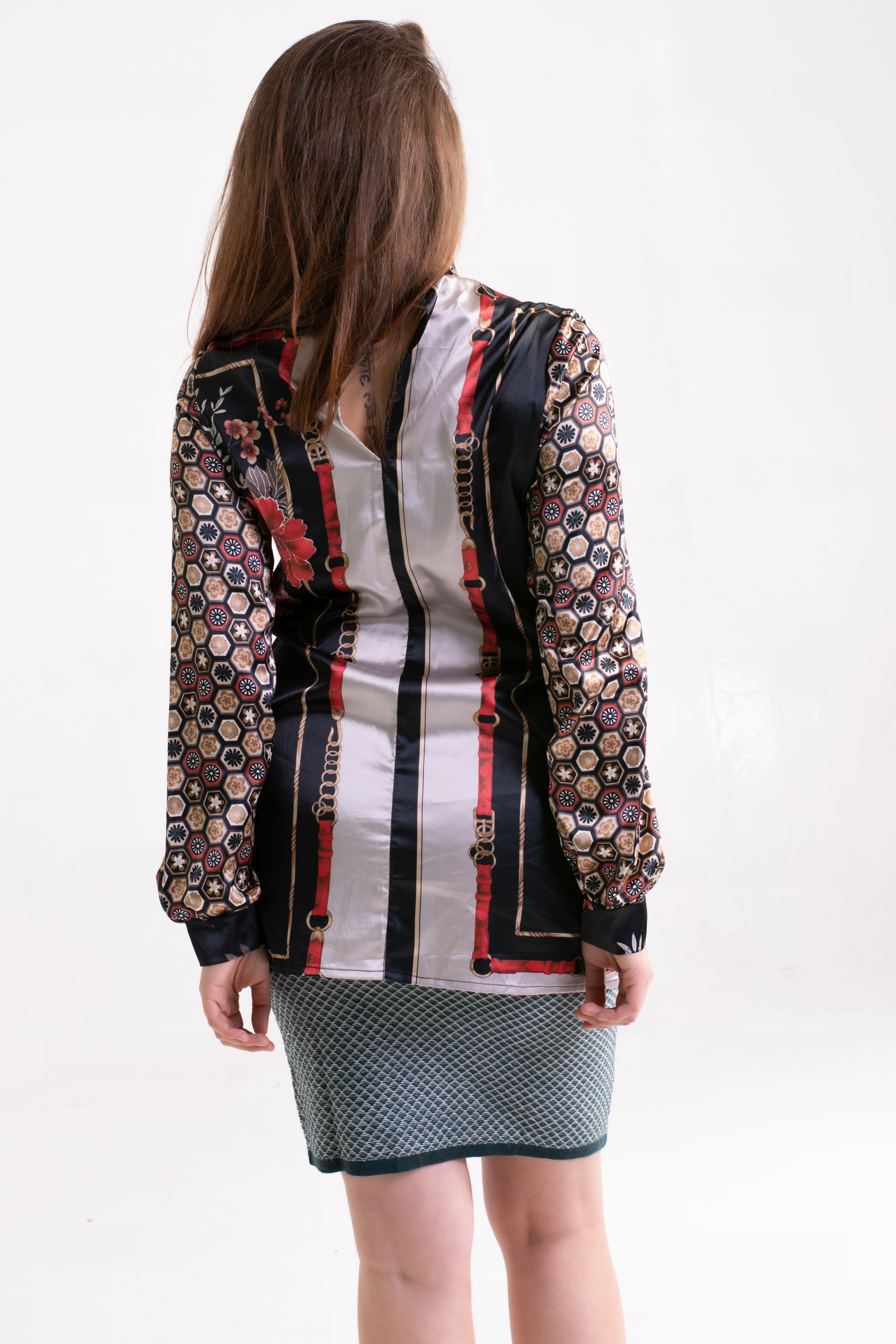 Tunique à motifs noire