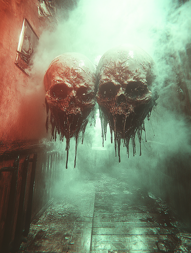 creepy floating heads