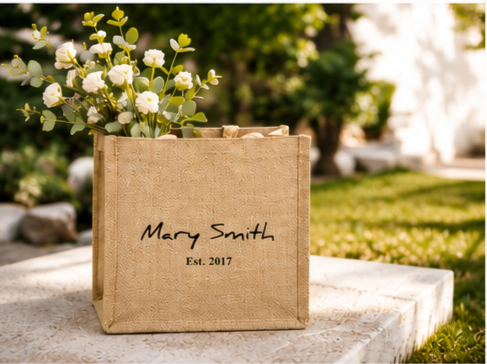 Thumbnail: Mini All Seasons Naturally Woven Hessian Tote