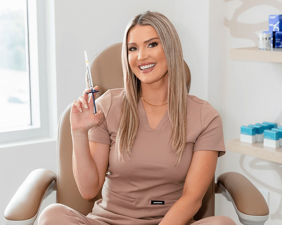 Injector holding a syringe at Artox Aesthetics, highlighting expertise in choosing the right injector in Rockwall, Texas.
