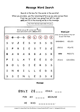 1-2 Graders puzzle - Message Word Search