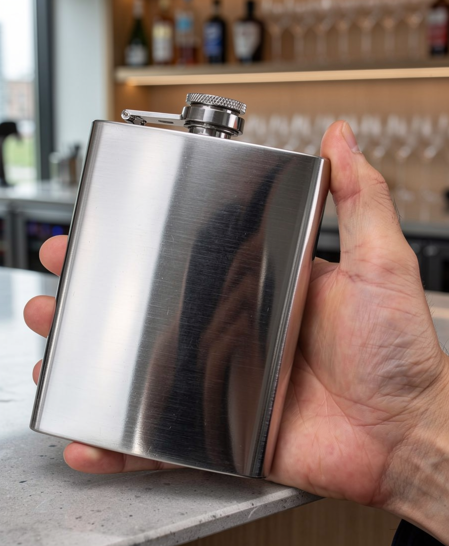Thumbnail: BLACK WOLF Pocket Flask – The Legacy in Motion
