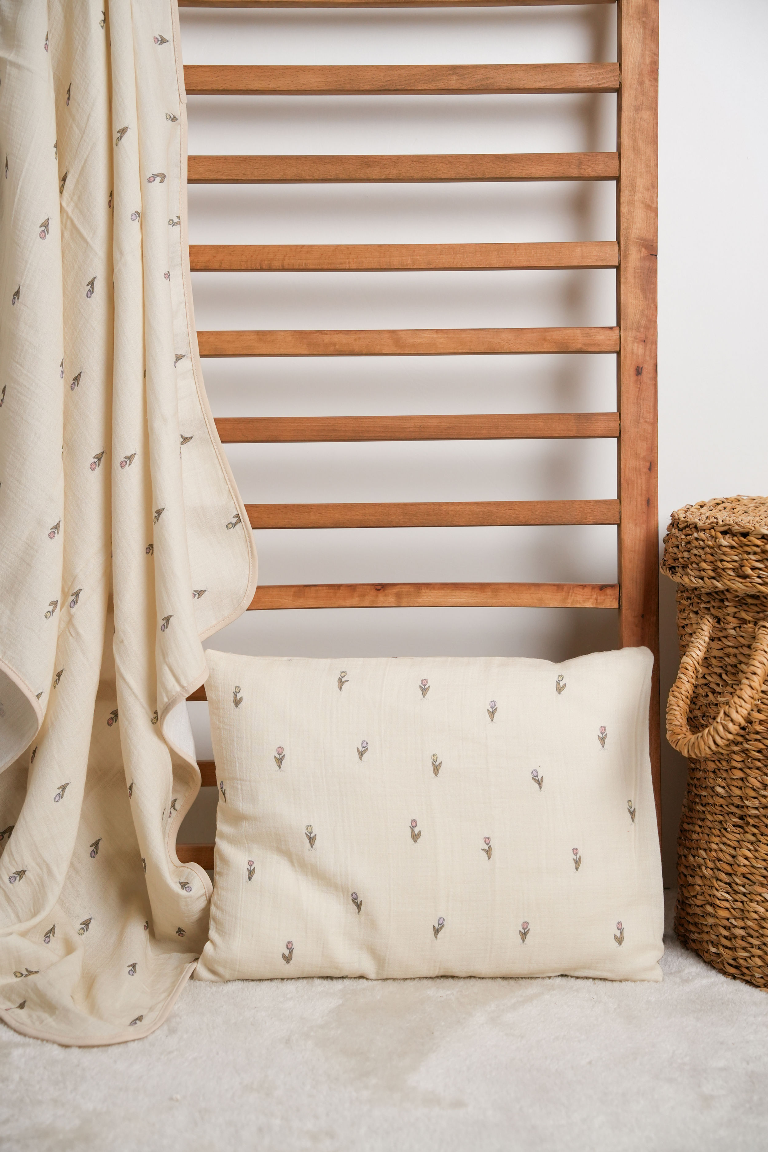 Müslin Örtü - Vintage Floral