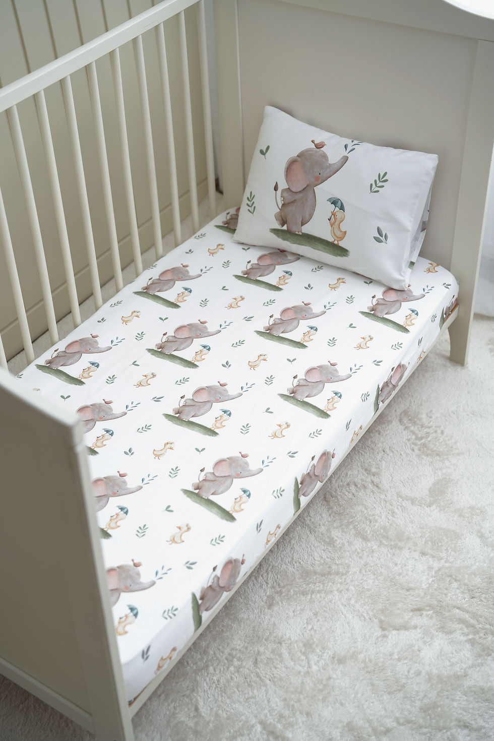 Organik Pamuk Saten Lastikli Çarşaf Seti - Lovely Friends