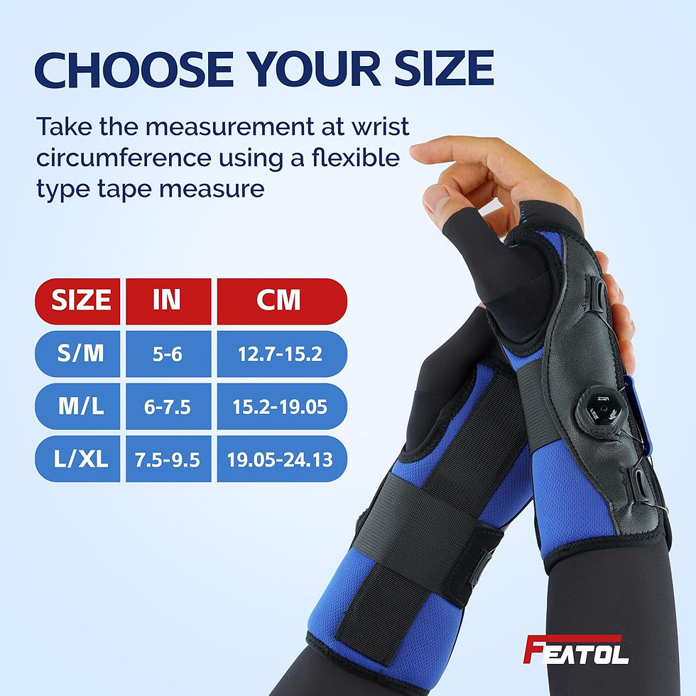 縮圖：FEATOL 2 Pack Carpal Tunnel Wrist Brace  腕管腕帶2 件裝 (旋鈕設計; 連袖套腕帶)