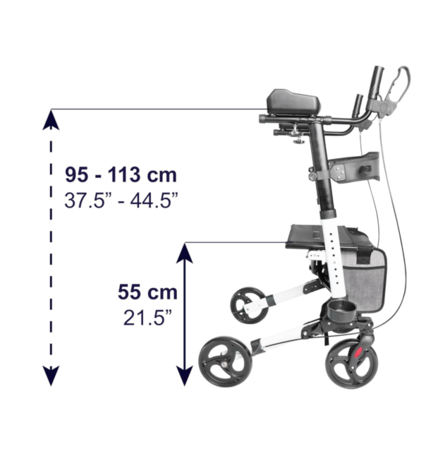 縮圖：KMINA Arthritis Rollator 摺合式助行車【具有前臂支撐，減低腕關節負荷，增加穩定性，可步態訓練】