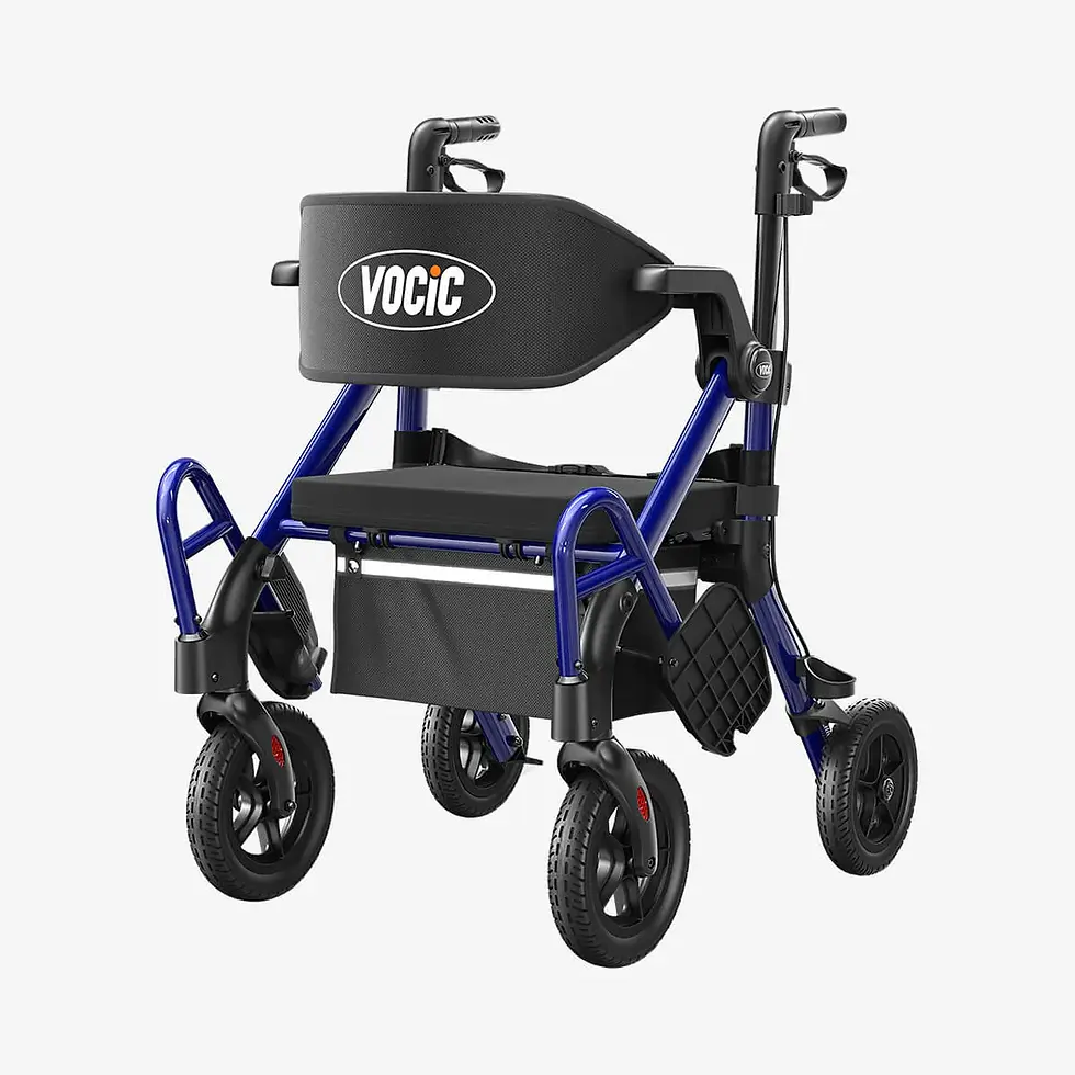 VOCIC Z55 Rollator Wheelchair 2-in-1 (2025 Upgraded) 二合一摺合式助行車+輪椅連開合腳踏