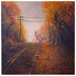 autumn crossing oil on canvas