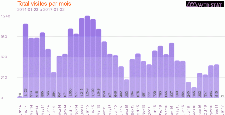 Historique Activité décembre 2016 Site Web