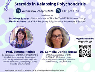 Upcoming Webinar: Steroids in Relapsing Polychondritis
