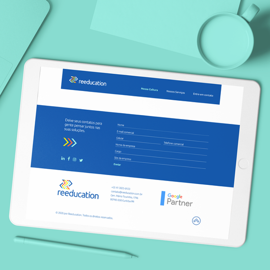 Branding da Reeducation – comunicação: site institucional