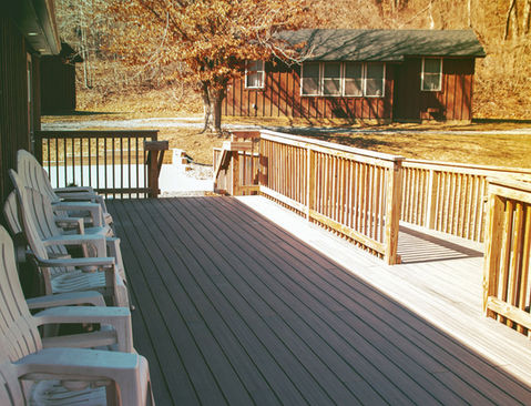 Cabins with girls bathhouse