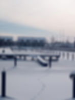 die Marina im Winter