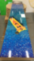 Tischminigolf Tischplatte, Grafikdruck Beklebung, Made by CUTme