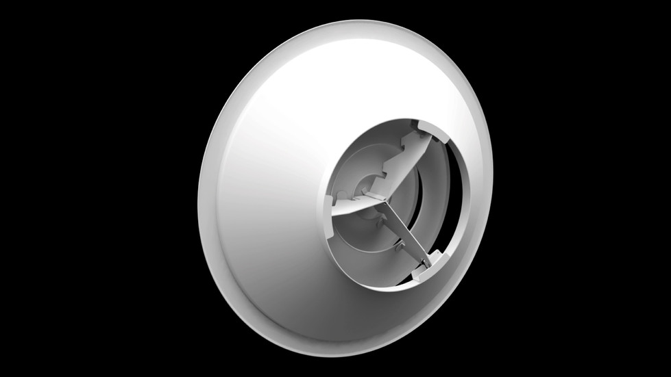 R1: Round Ceiling Diffuser Dish Shape