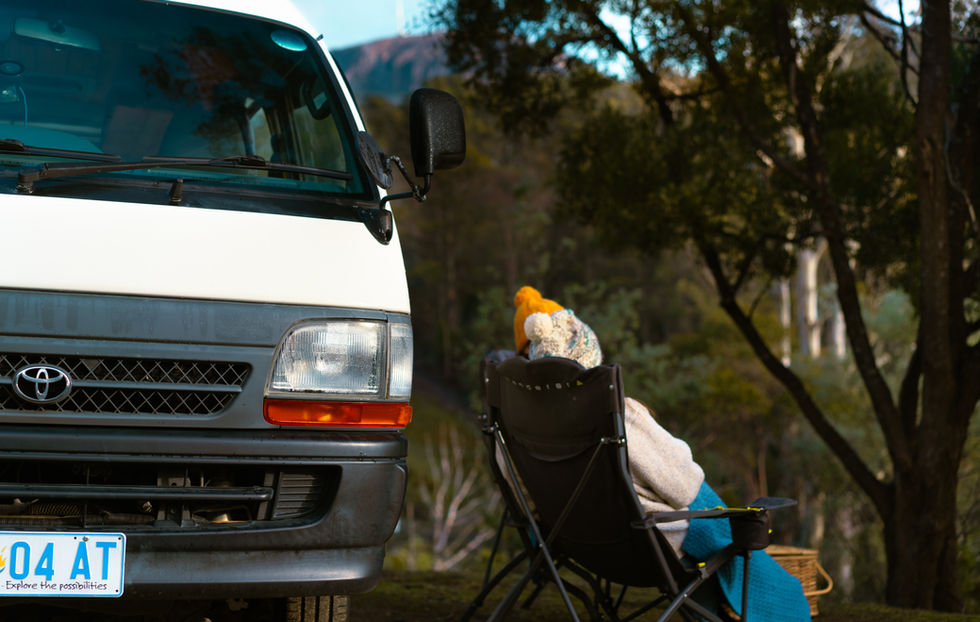 hire a double bed campervan in hobart, tasmania