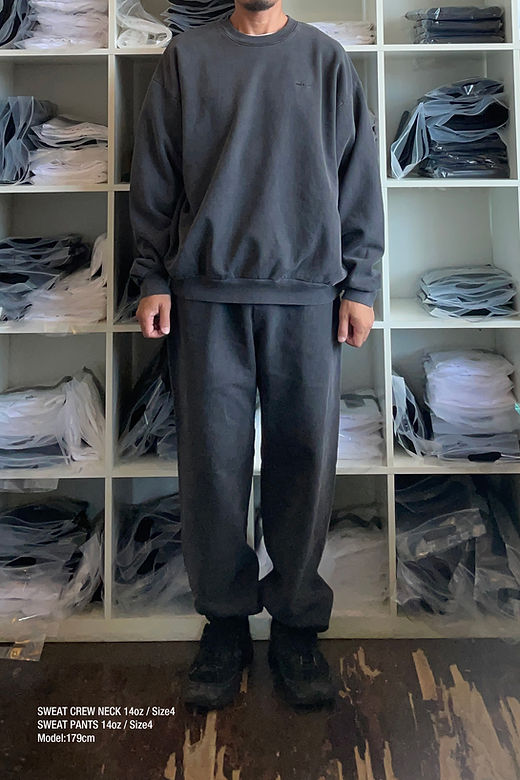 PIGMENT/GARMENT DYE SWEAT CREW 14oz | MINE