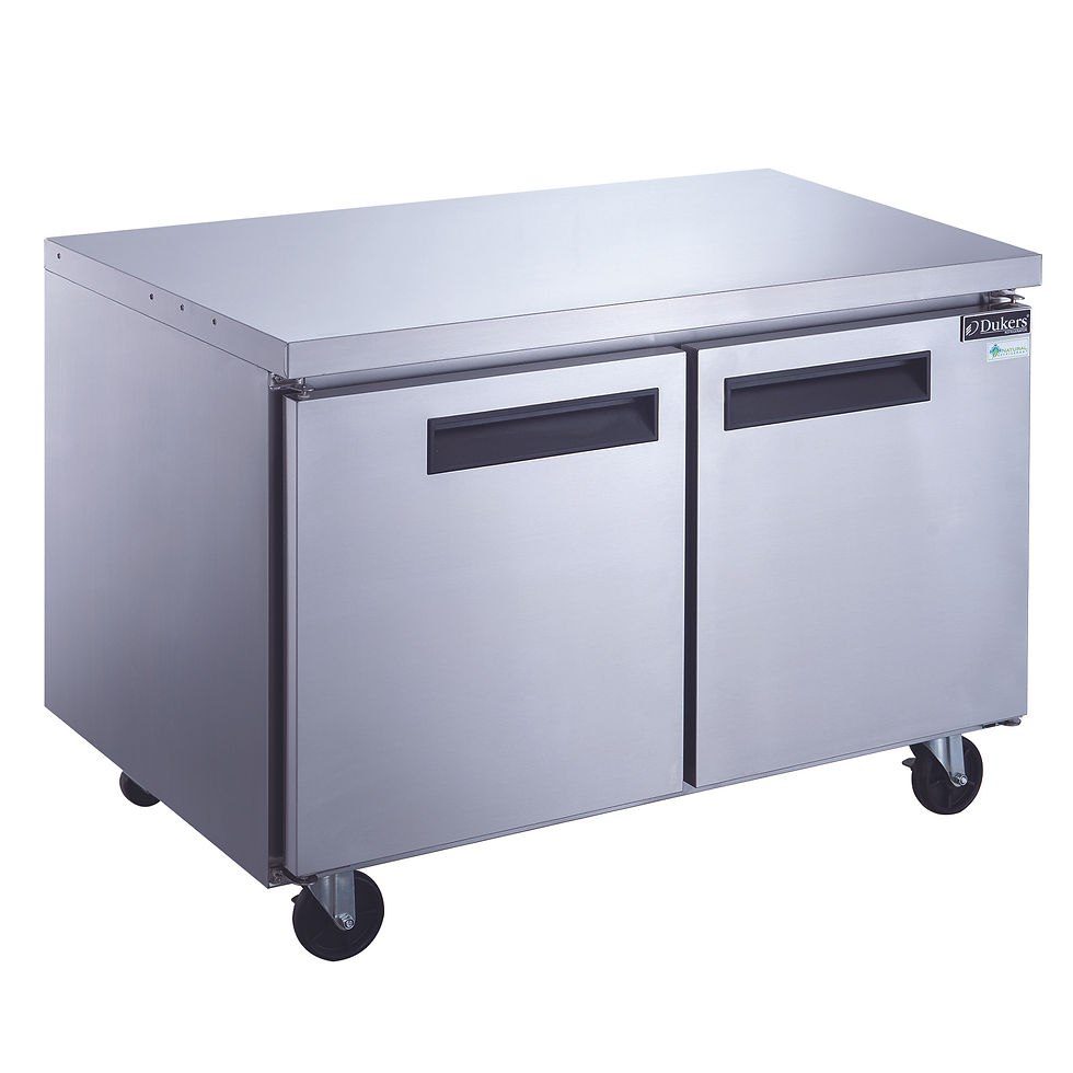DUC48R 2-Door Undercounter Refrigerator in Stainless Steel