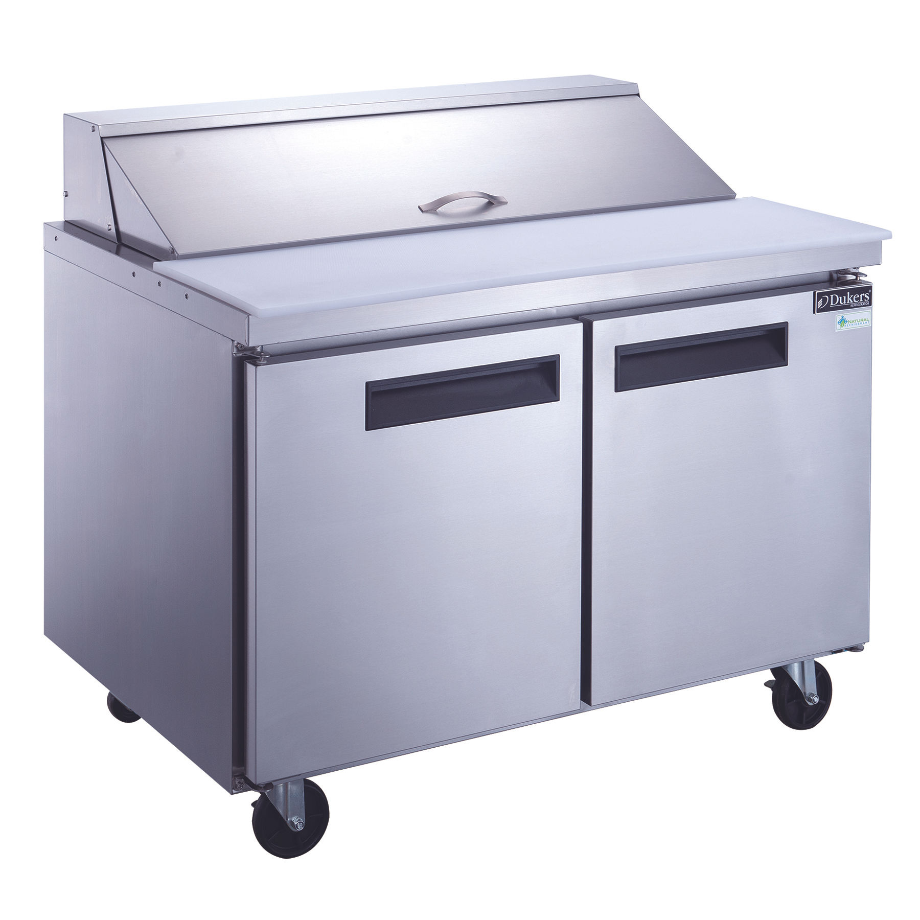 DSP48-12-S2 2-Door Commercial Food Prep Table Refrigerator in Stainless Steel