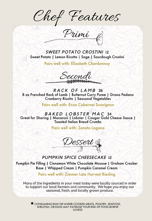 October 2025 Chef Features