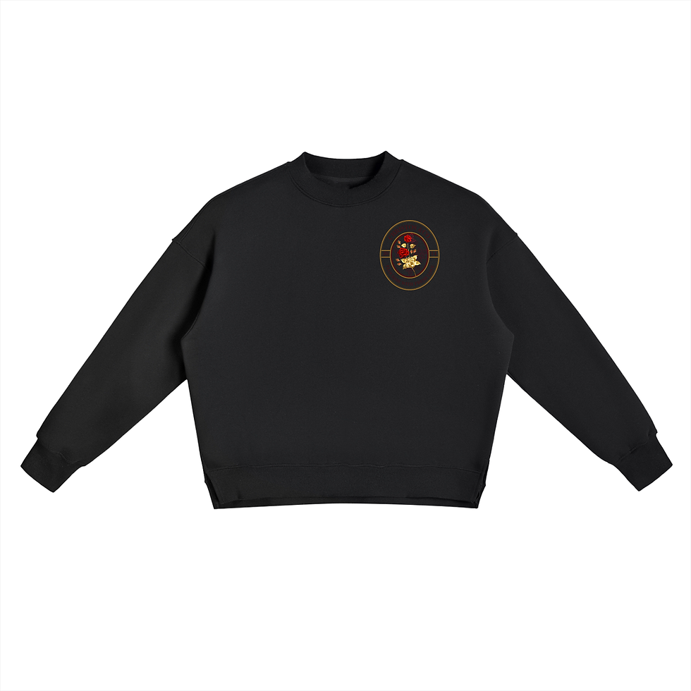 Thumbnail: Flourishing - Fleece Side Slit Crewneck Sweatshirt