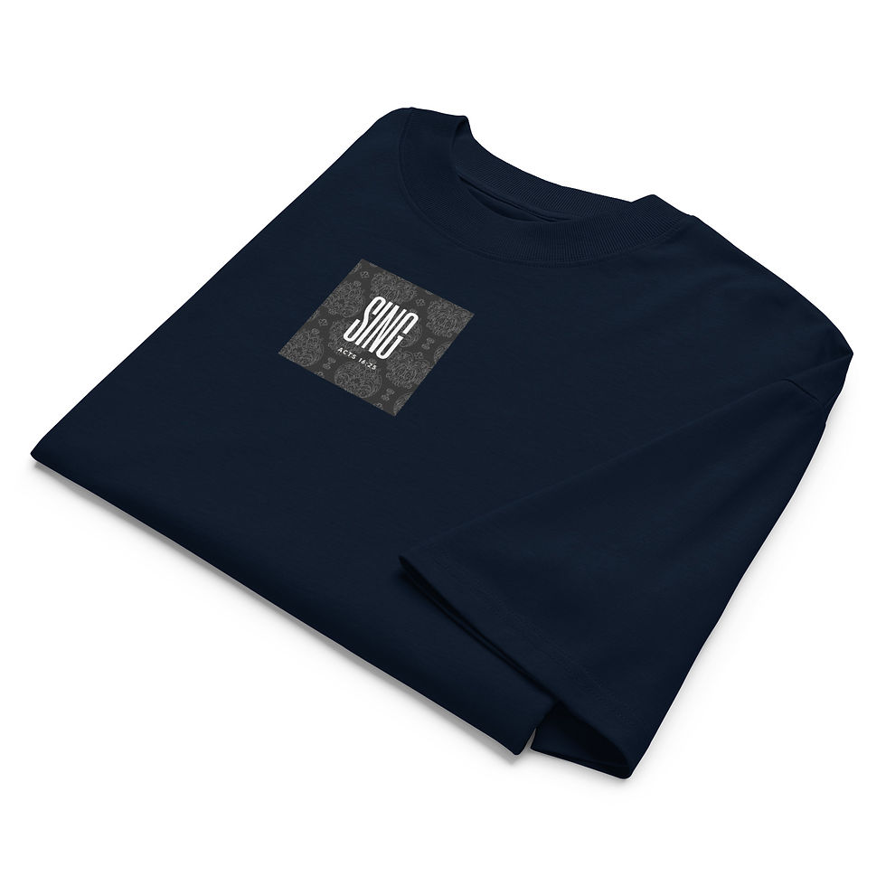 Thumbnail: Sing - Unisex oversized high neck t-shirt 