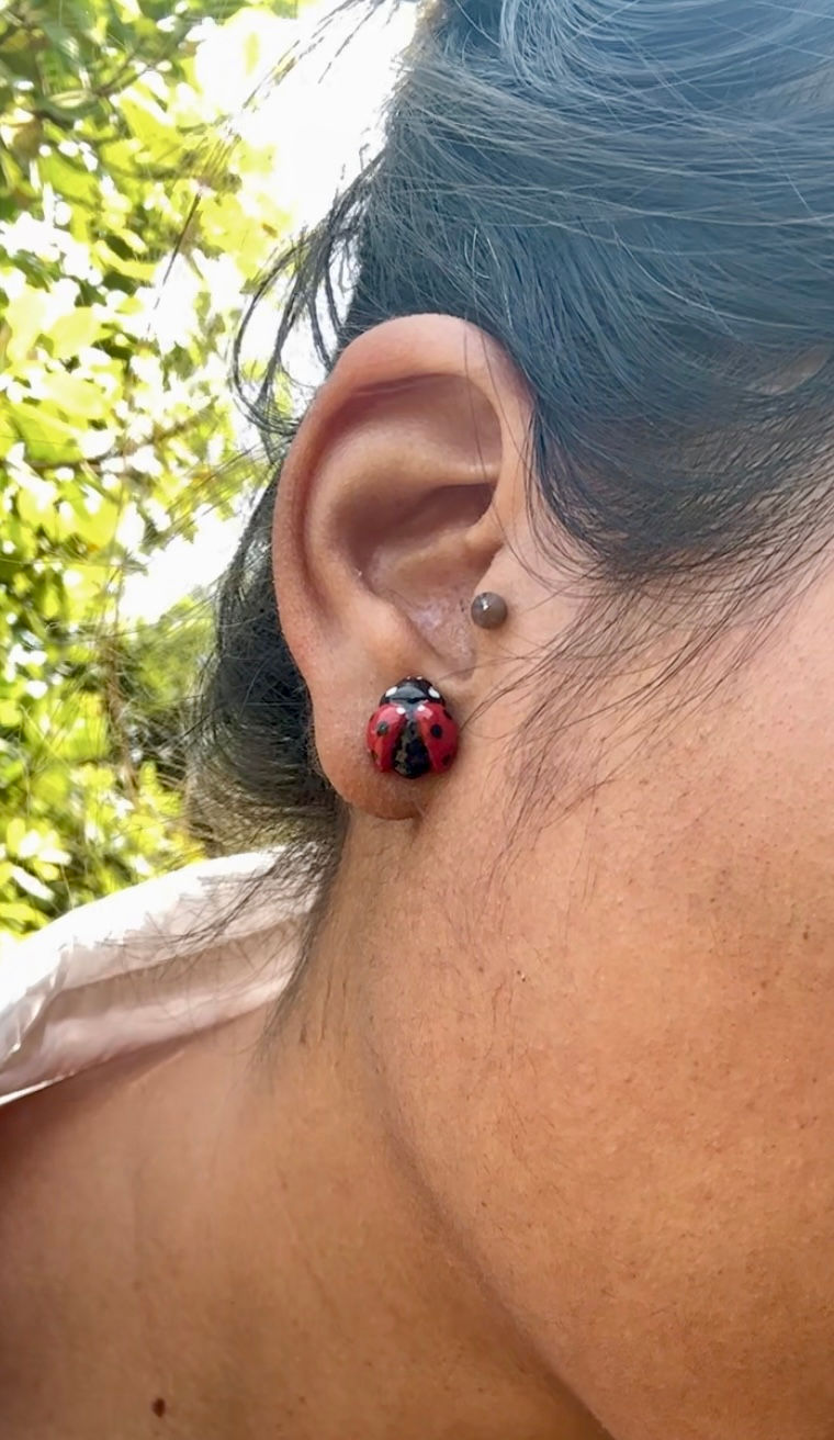 Thumbnail: Ladybird earrings 