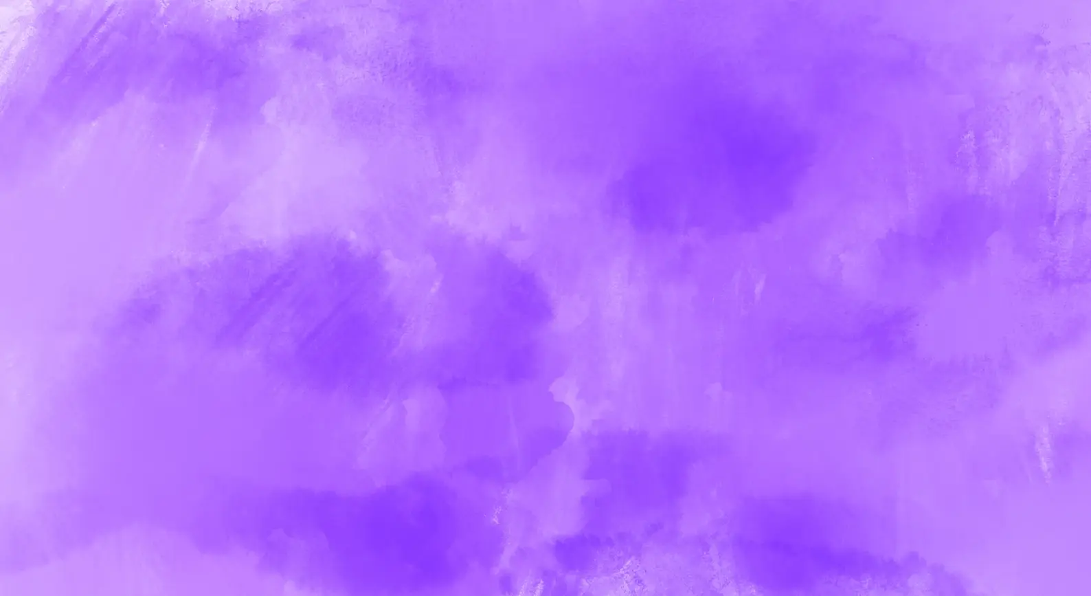 Purple background with textured brushstrokes and ink spills.