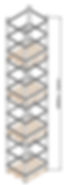 Rack metálico desmontável