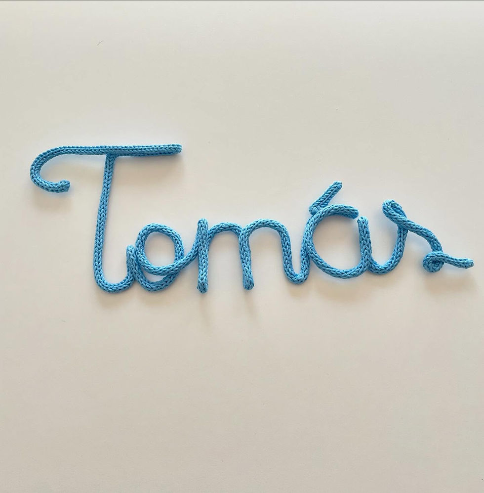Miniatura: Nomes em Tricotin