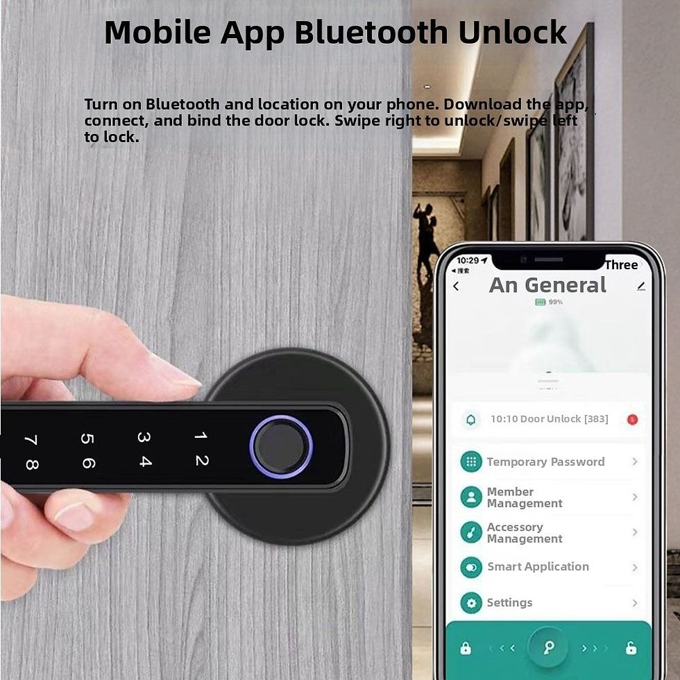 Thumbnail: Remote Lock Smart Fingerprint Door Lock Smart Password Electronic Digital Door H