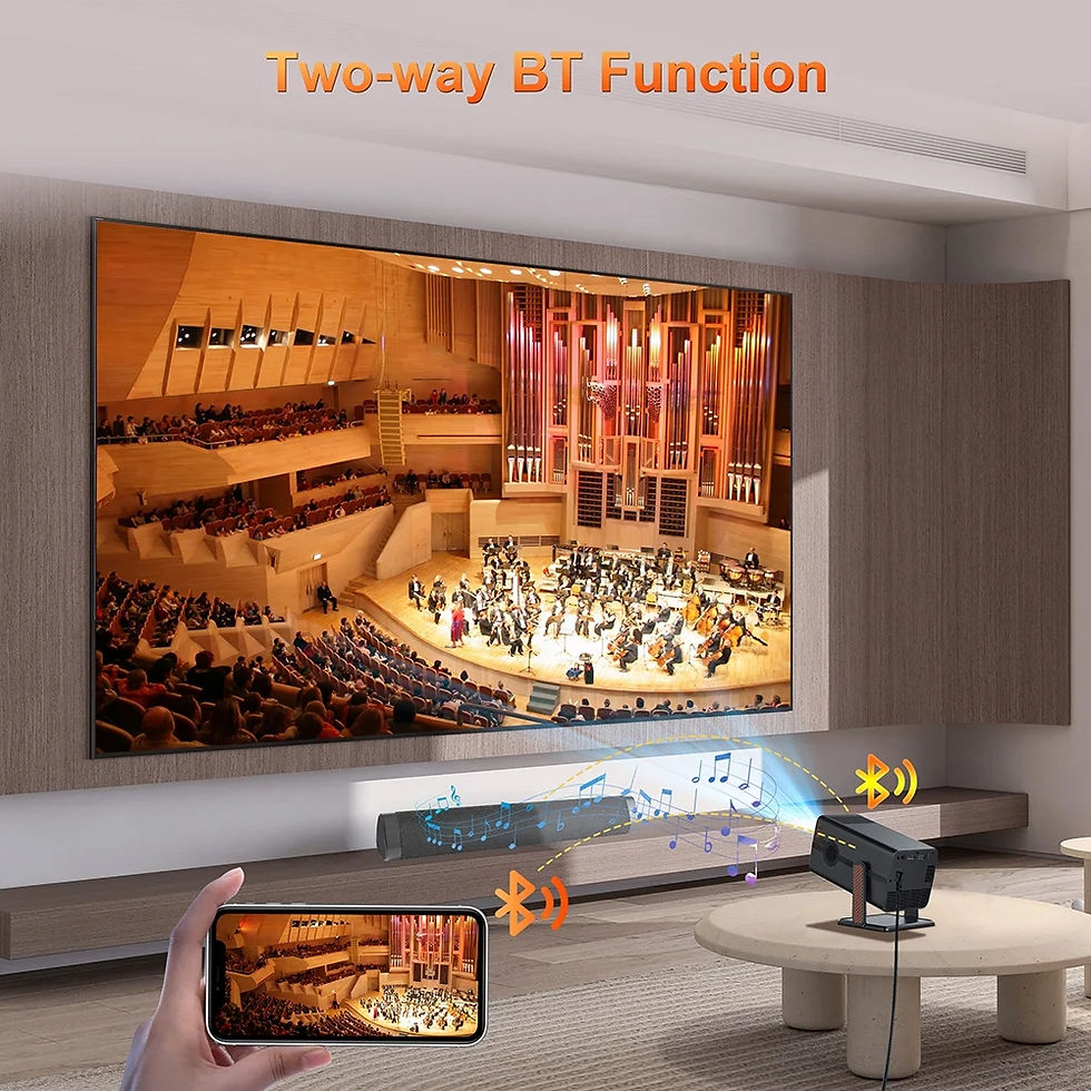 Thumbnail: Mini Projector 4K 1080P Dual Wifi6 BT5.2 1920*1080P 300ANSI Portable Projetor 2G