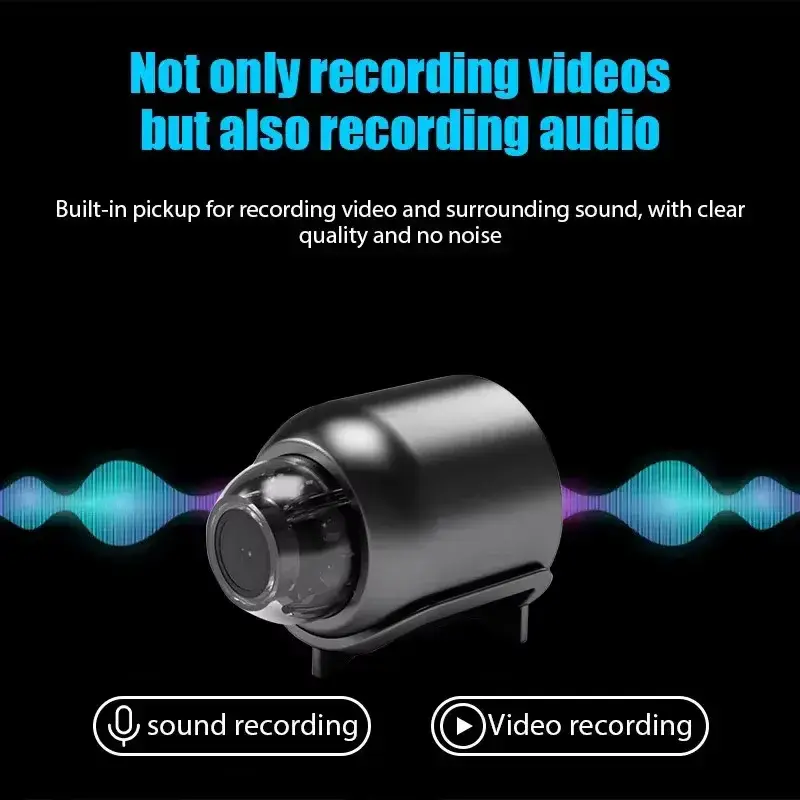 Thumbnail: Mini 1080p HD Smart Camera Wireless Surveillance Security Video Cam Night Vision