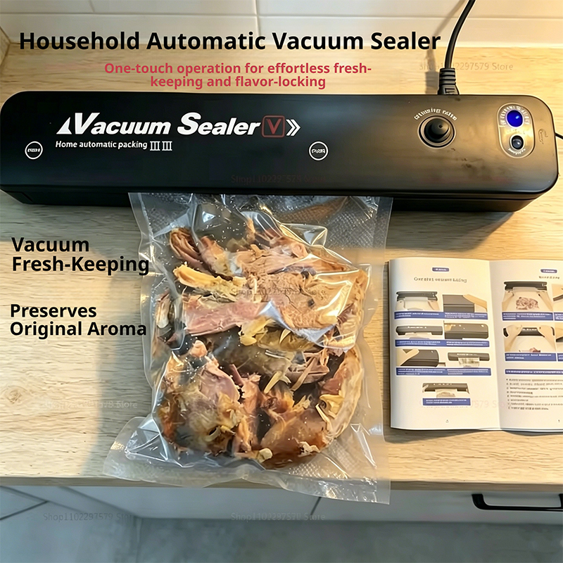 NEW Small Automatic Vacuum Sealer for Food Packaging Compression Sealing Machine