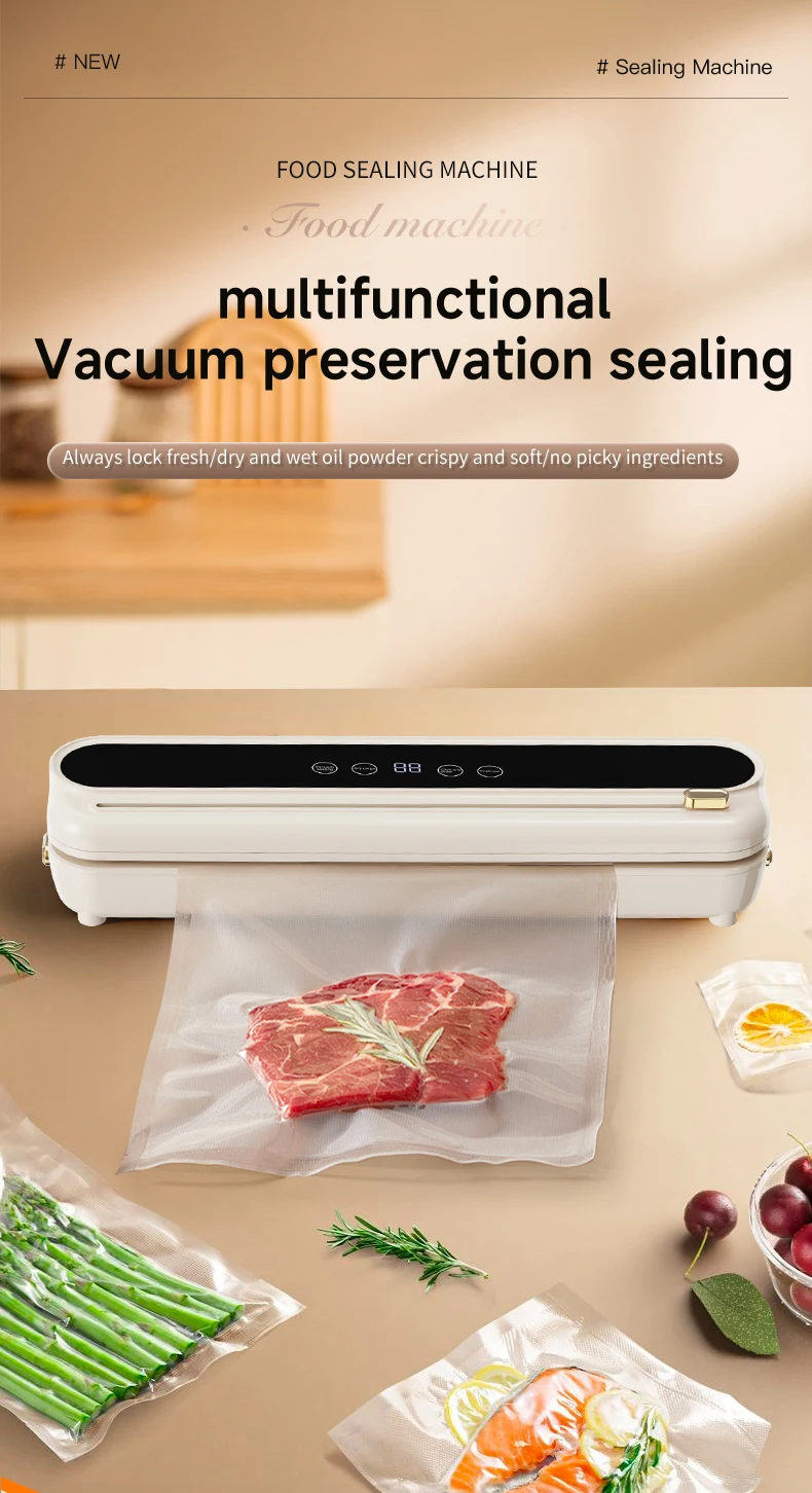 Thumbnail: Food Vacuum Sealer Dry /Wet Food Vacuum Keep Fresh Kitchen Packaging Machine 62K