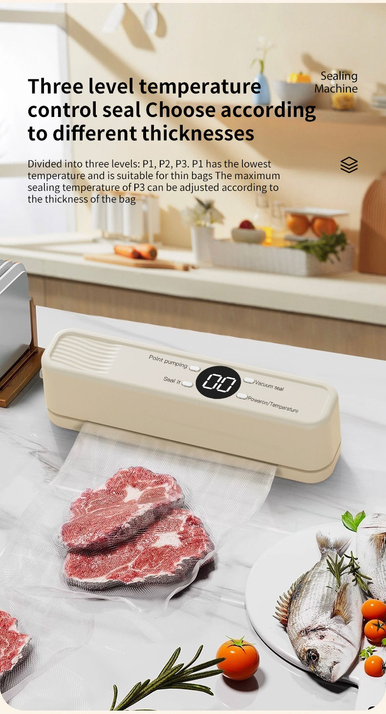 Thumbnail: Wireless Vacuum Sealer Machine Food Sealing System Portable 60KPA Suction Kitche
