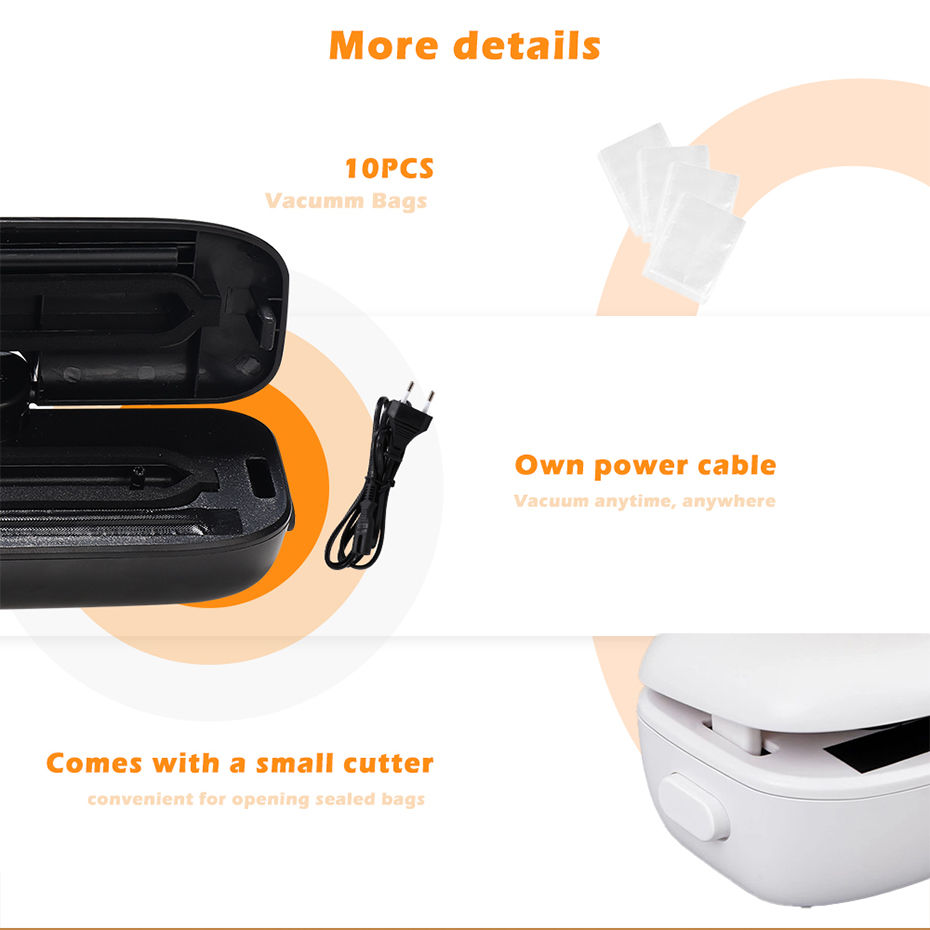 Thumbnail: saengQ Vacuum Sealer Packaging Machine Food Vacuum Sealer With Free 10pcs Vacuum
