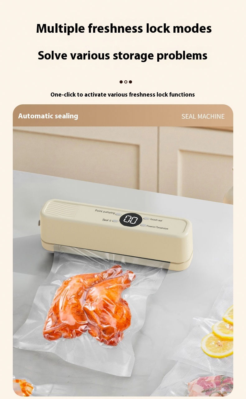Thumbnail: Wireless Vacuum Sealer Machine Food Sealing System Portable 60KPA Suction Kitche