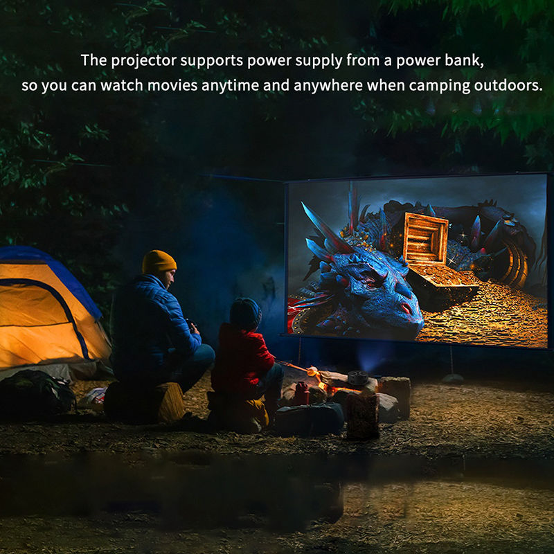 Thumbnail: Portable Mini Projector 1920*1080P HD Projector Home Cinema Outdoor Camping Proj