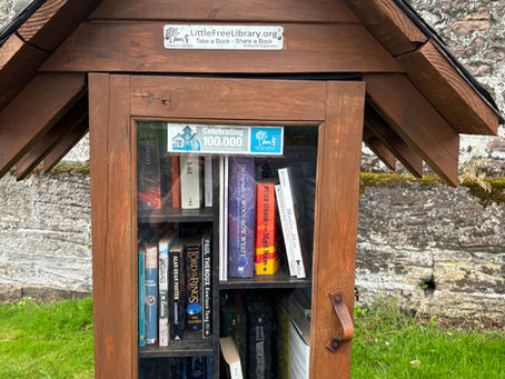 At the end of July, by a deserted beach in Berwick on Tweed I discovered this small library. I liberated a detective story. 