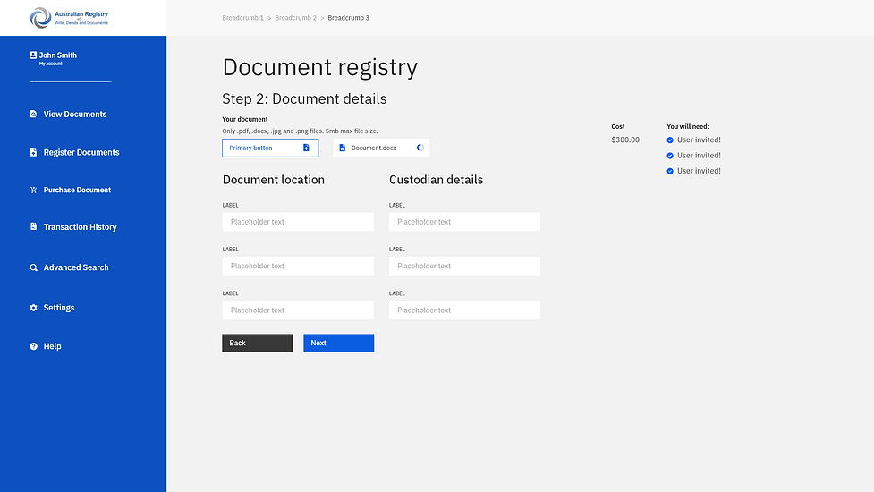 Desktop - Register Document - Step 3