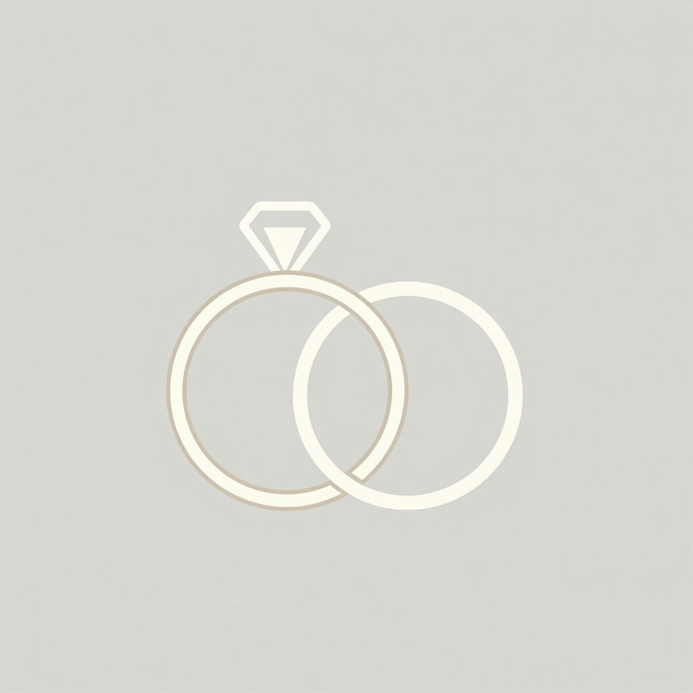Interlocking wedding rings icon for Central Texas events
