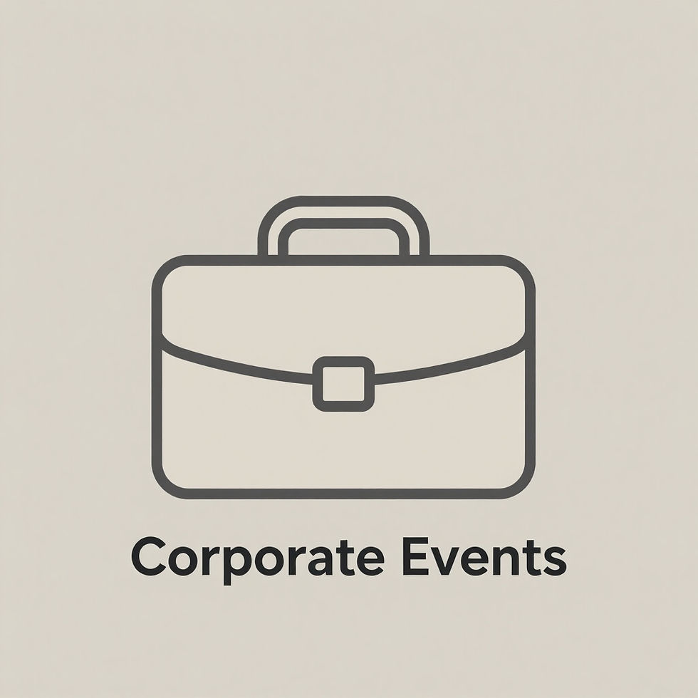 Briefcase icon for corporate events luxury restroom rentals.
