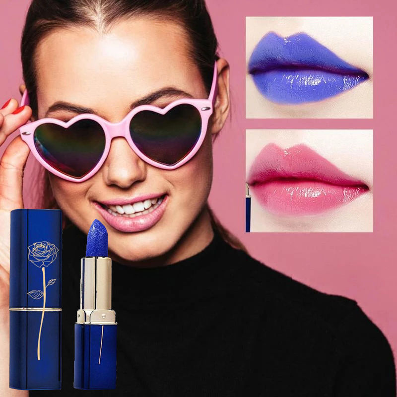 Thumbnail: LESSXCOCO Blue Maggie Color Changing Lipstick, Waterproof