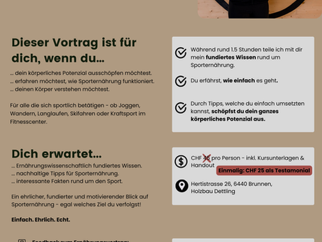 Warum du diesen Vortrag zur Sporternährung buchen solltest 💪🍽️