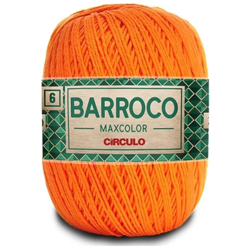 BARBANTE BARROCO MAXCOLOR Nº6 400G 4456 LARANJA